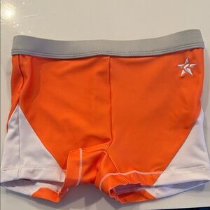 Rebel YM Orange/White cheer short